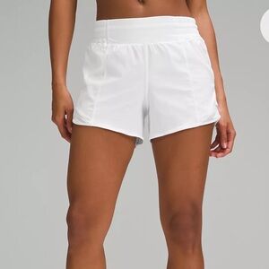 Lululemon Hotty Hot High-Rise Lined Short 4” White